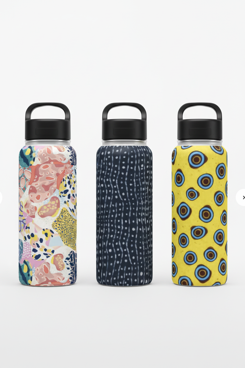 40oz Wide Mouth Ocean Print Water Bottles