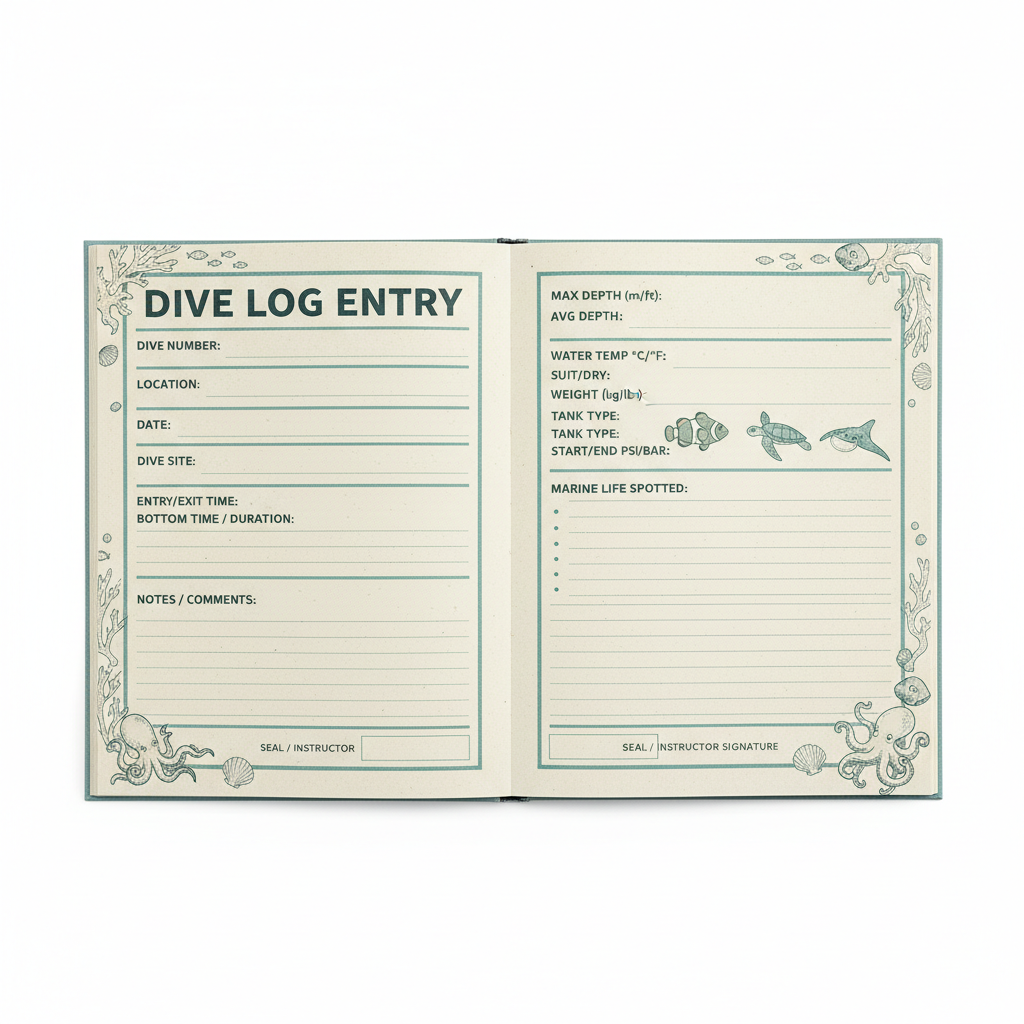 Custom Dive Log Inside Pages