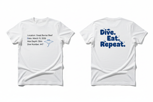 Custom Dive Log T-Shirt with Dive Number
